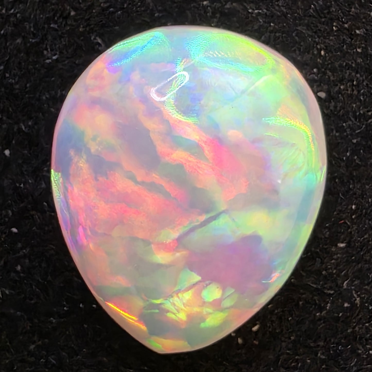Crystal Opal special Ethiopian Welo, 7.25 ct pear polished, natural
