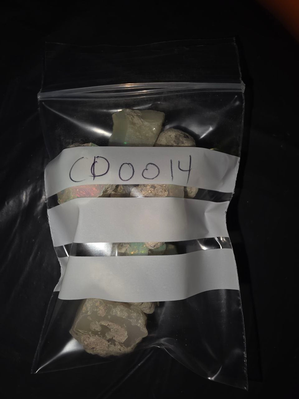 Micro-lot rough 8 stones Mixed Opal Ethiopian Welo, 106 ct rough, natural