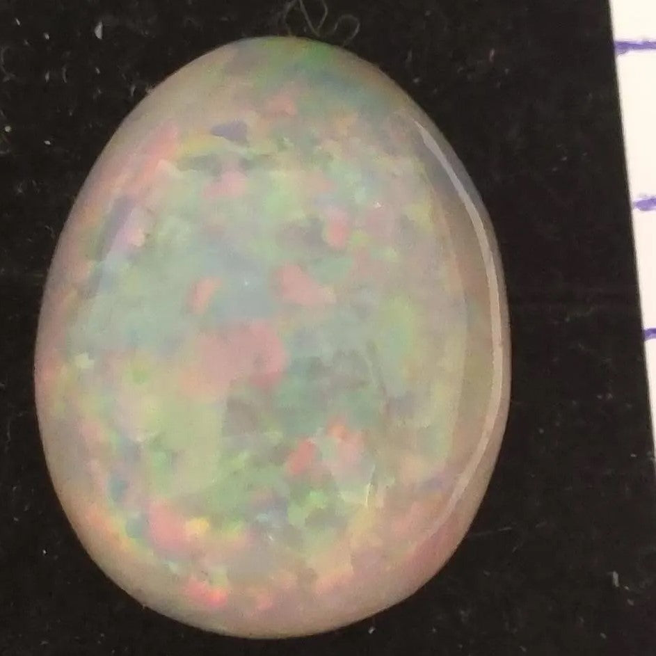 White Opal Ethiopian Welo, 17.3 ct pear polished, natural