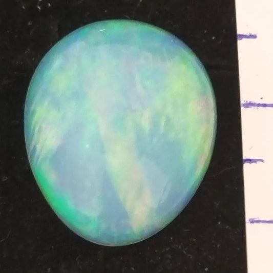 White Opal Ethiopian Welo, 7 ct pear polished, natural
