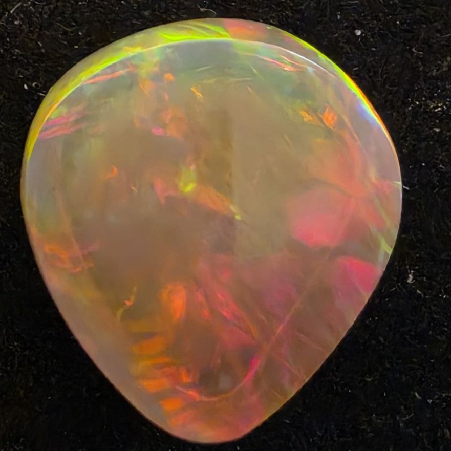 Black Opal special Ethiopian Welo, 29.1 ct pear polished, natural