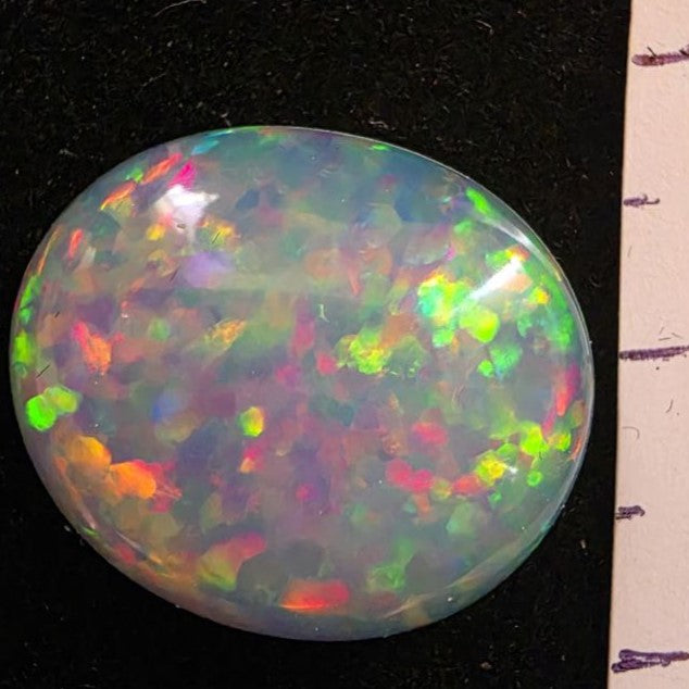 Crystal Opal special Ethiopian Welo, 8.9 ct freeform polished, natural, intense Play-of-Colour