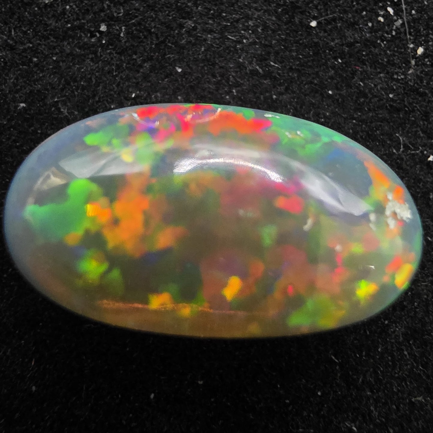 Black Opal Ethiopian Welo, 6.3 ct oval polished, natural