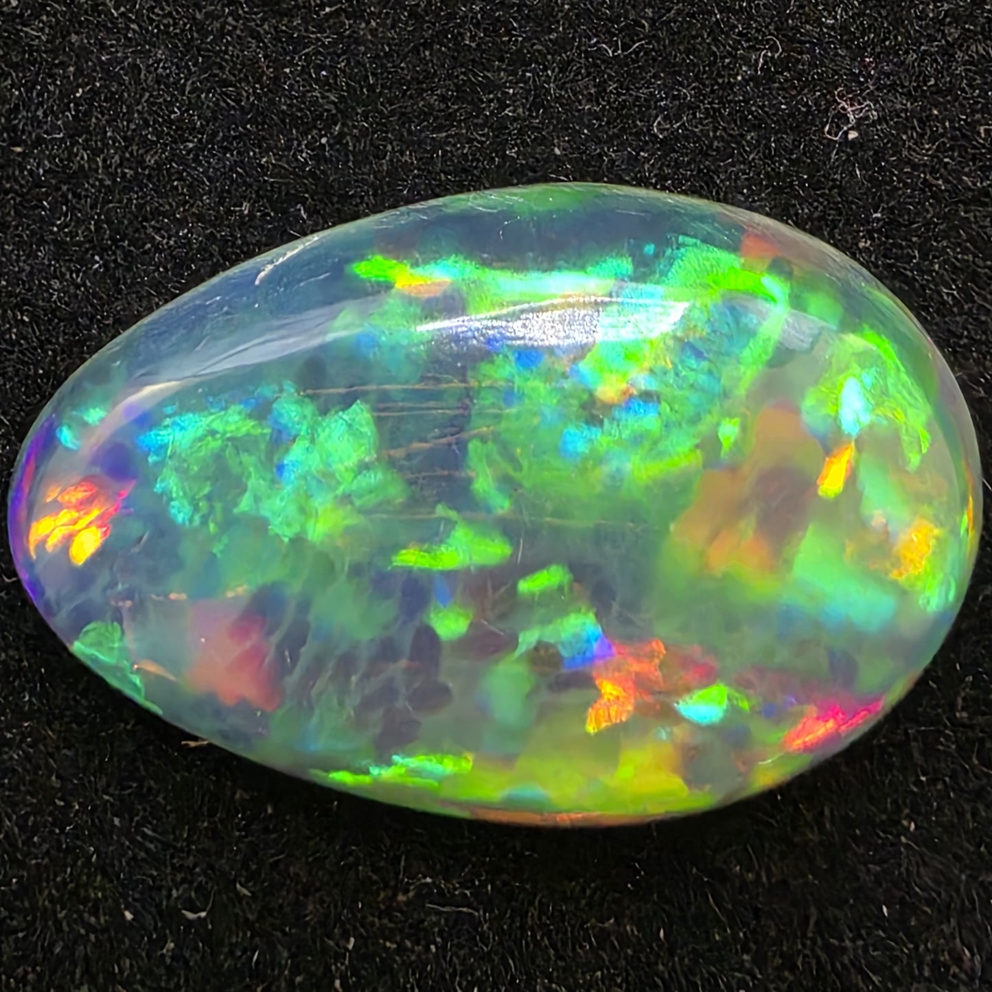 Black Opal special Ethiopian Welo, 7.6 ct pear polished, natural