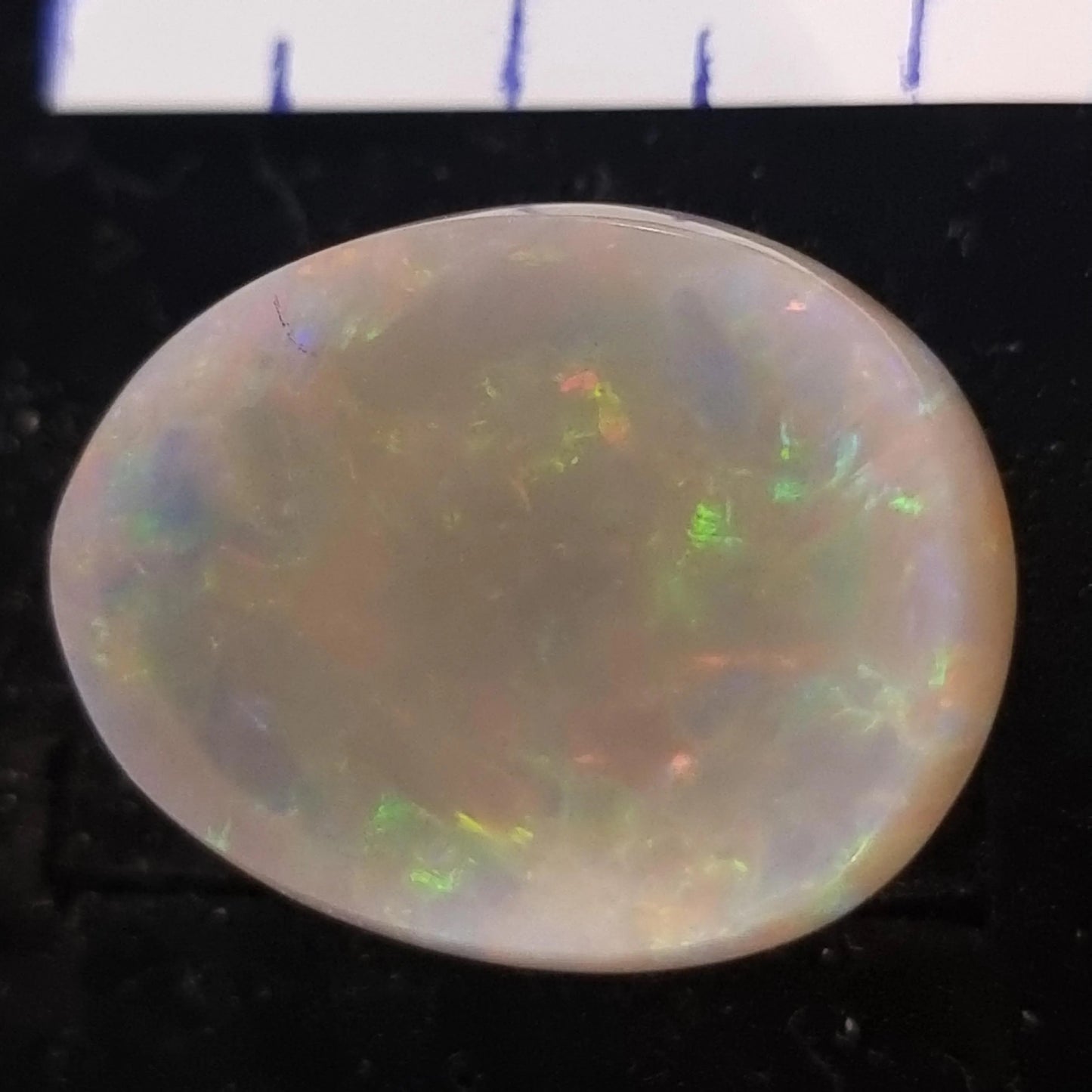 White Opal Ethiopian Welo, 17.3 ct pear polished, natural