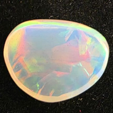 White Opal Ethiopian Welo, 5.85 ct freeform polished, natural