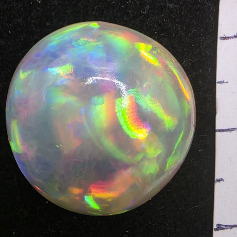 Black Opal special Ethiopian Welo, 19 ct freeform polished, natural