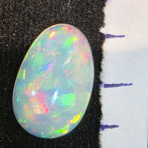 White Opal Ethiopian Welo, 5.3 ct freeform polished, natural