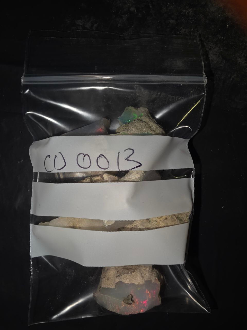 Micro-lot rough 8 stones Mixed Opal Ethiopian Welo, 116 ct rough, natural