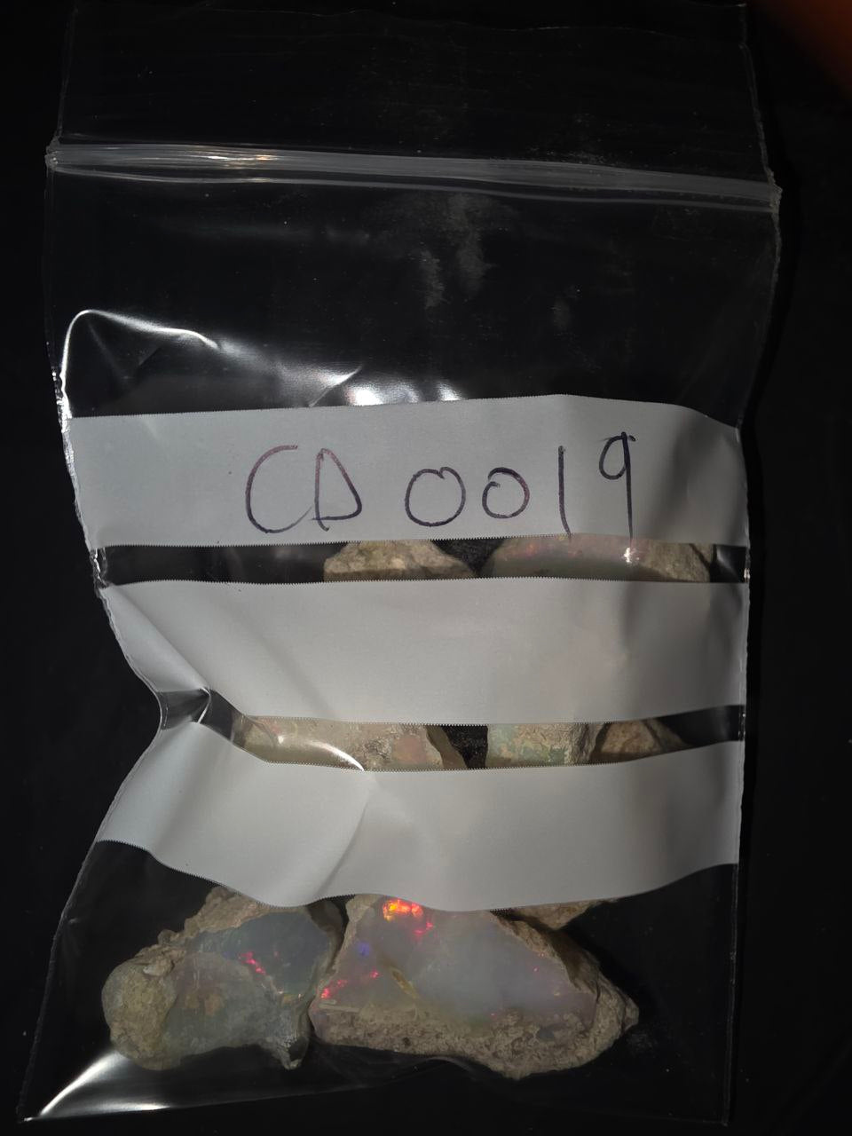 Micro-lot rough 8 stones Mixed Opal Ethiopian Welo, 80.5 ct rough, natural