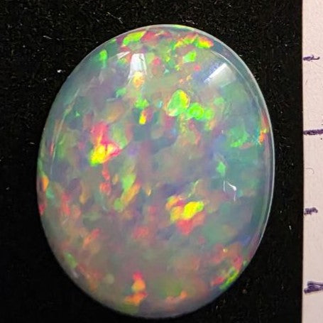 Crystal Opal special Ethiopian Welo, 8.9 ct freeform polished, natural, intense Play-of-Colour