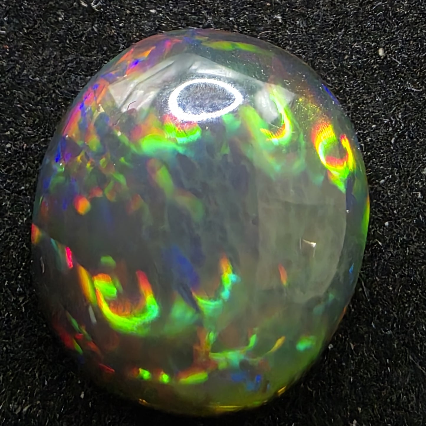 Black Opal special Ethiopian Welo, 5 ct oval polished, natural