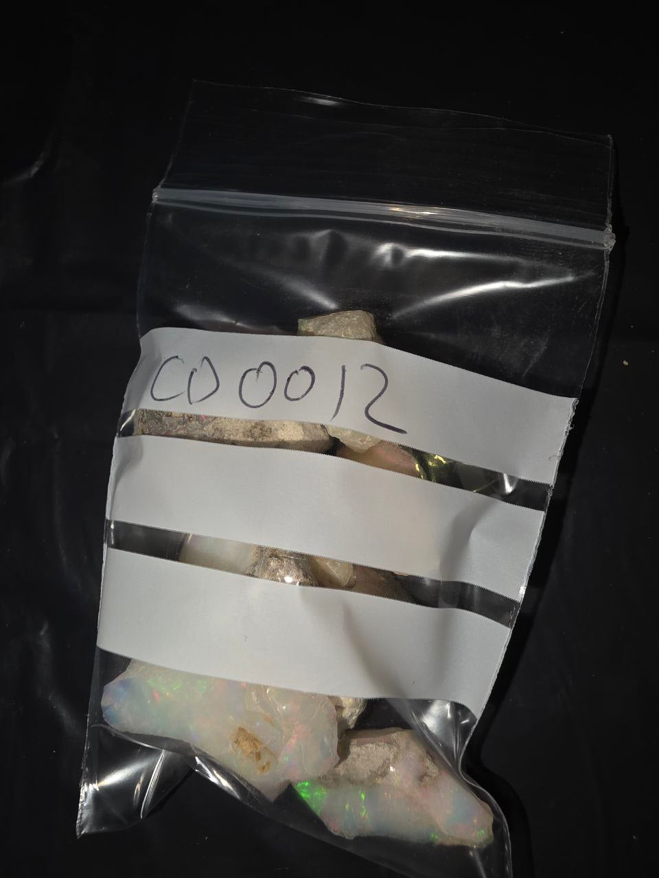 Micro-lot rough 8 stones Mixed Opal Ethiopian Welo, 96 ct rough, natural