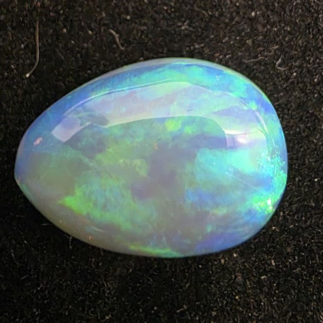 White Opal Ethiopian Welo, 6.1 ct pear polished, natural