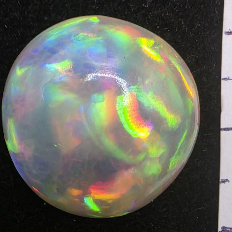 Black Opal special Ethiopian Welo, 19 ct freeform polished, natural