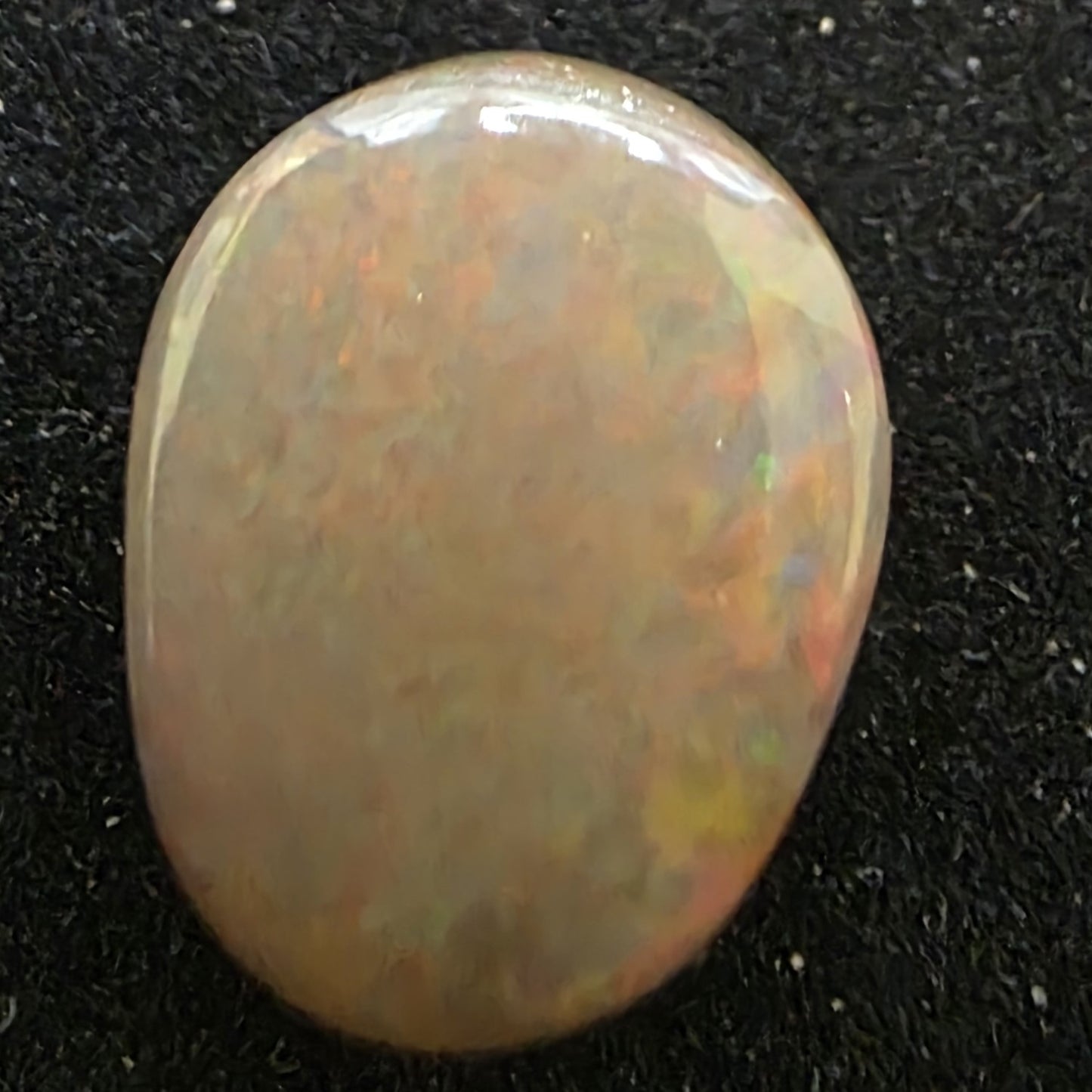 Black Opal special Ethiopian Welo, 7.8 ct pear polished, natural, intense Play-of-Colour