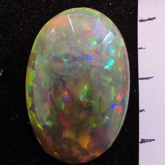 Perfect! Black Opal outstanding Ethiopian Welo, 16.65 ct oval polished, natural, intense Play-of-Colour