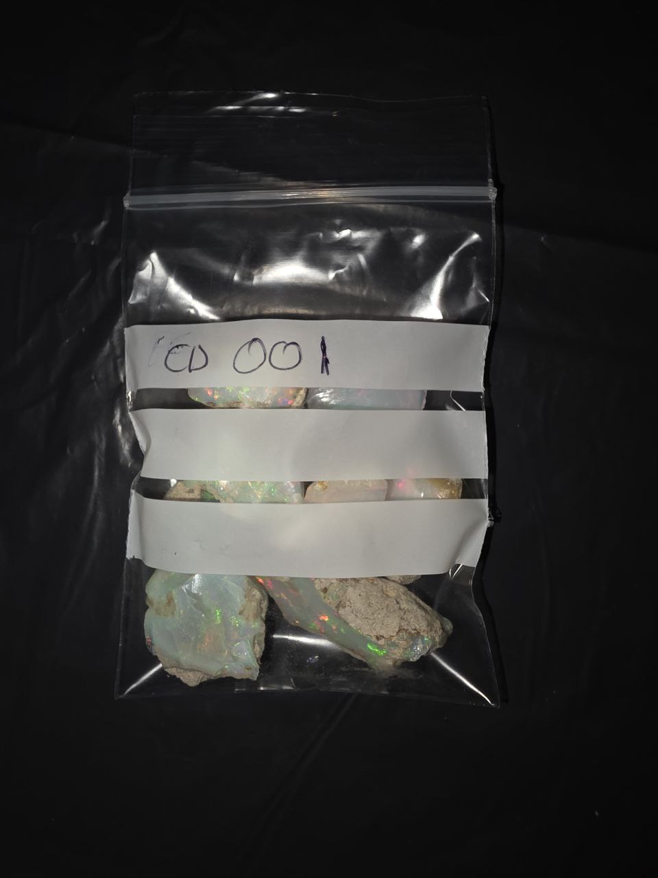 Micro-lot rough 8 stones Mixed Opal Ethiopian Welo, 94.5 ct rough, natural