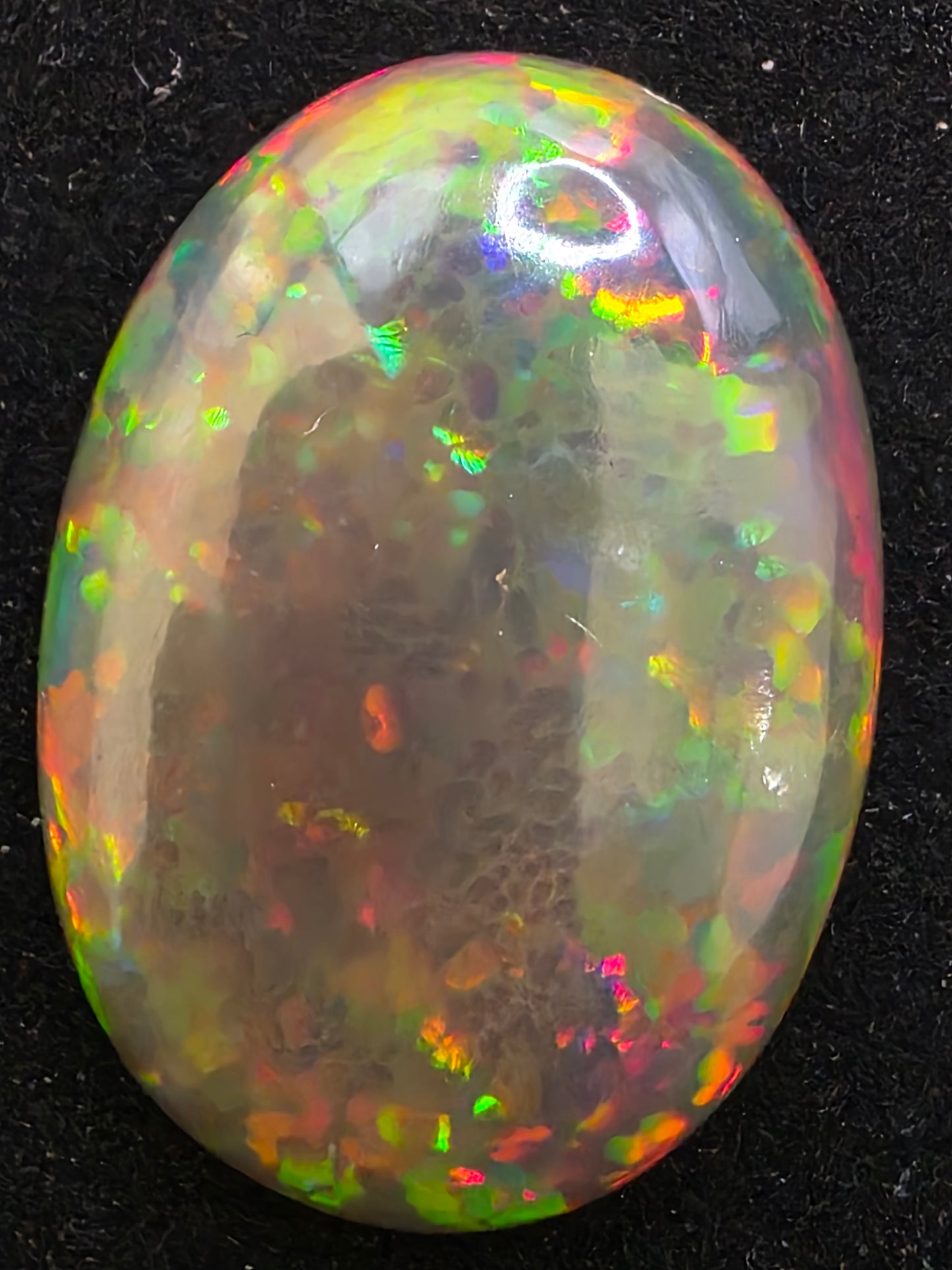 Black Opal special Ethiopian Welo, 16.2 ct oval polished, natural