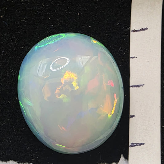 White Opal Ethiopian Welo, 19.55 ct oval polished, natural