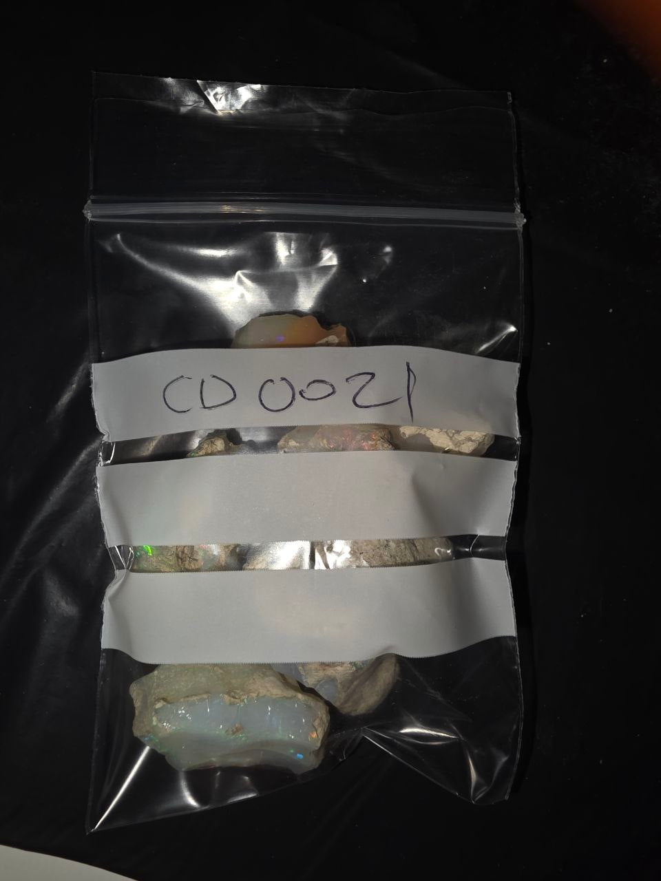 Micro-lot rough 7 stones Mixed Opal Ethiopian Welo, 102.5 ct rough, natural