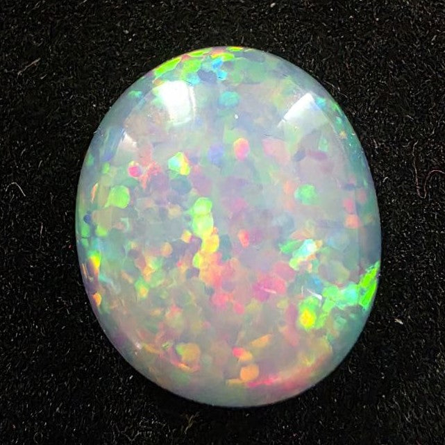 Crystal Opal special Ethiopian Welo, 8.9 ct freeform polished, natural, intense Play-of-Colour