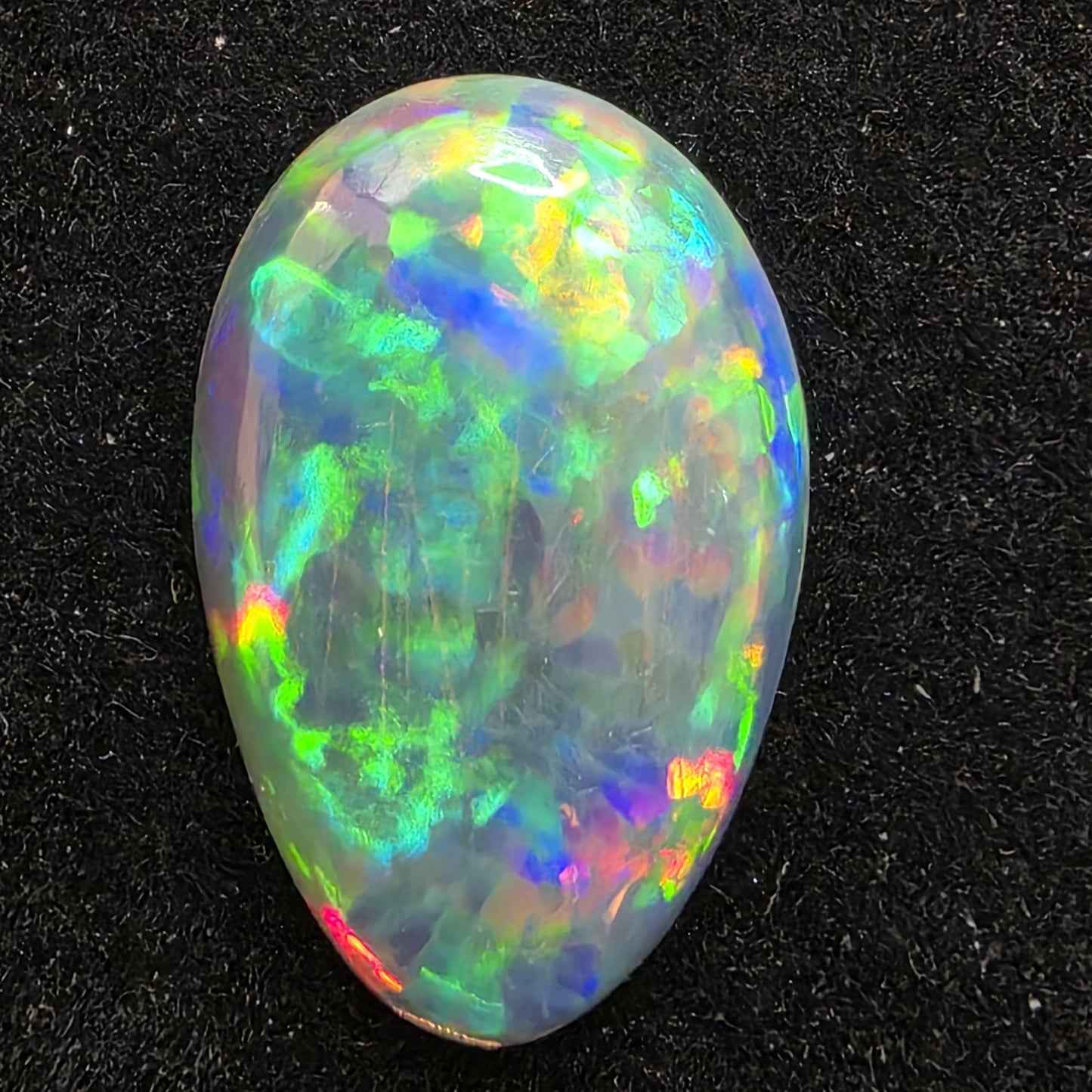 Black Opal special Ethiopian Welo, 7.6 ct pear polished, natural