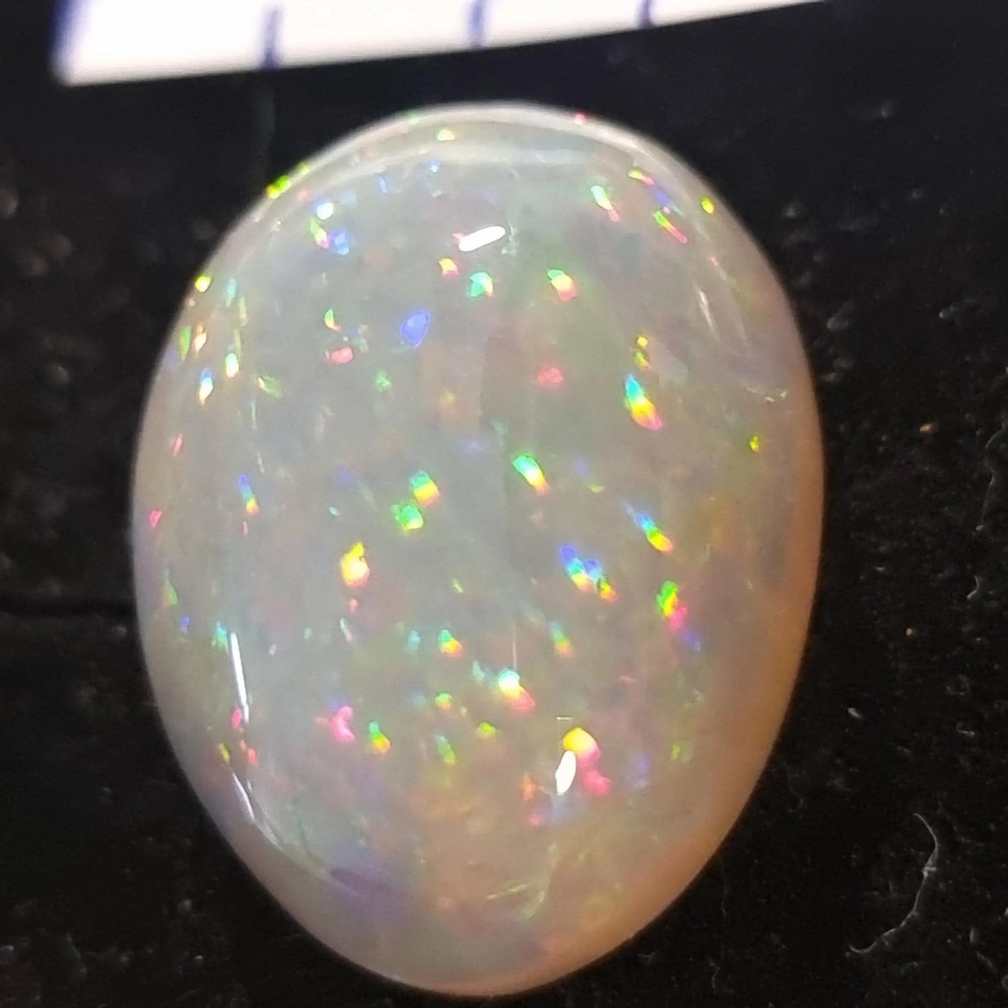 White Opal Ethiopian Welo, 17.3 ct pear polished, natural