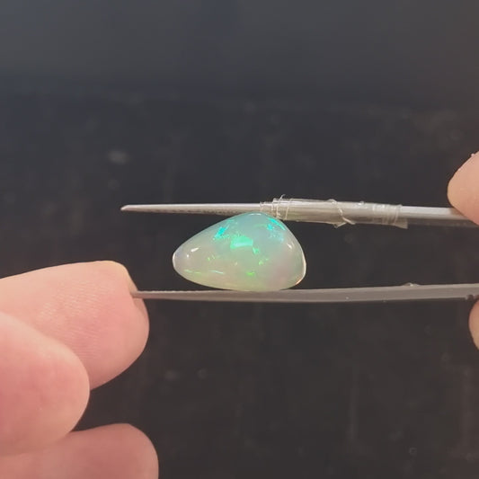 White Opal Ethiopian Welo, 5.25 ct freeform polished, natural